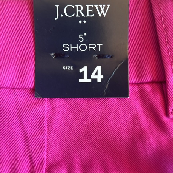 J. Crew 5" Classic Chino Short in Soft Azalea sz 14 NWT - Picture 11 of 13